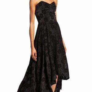 Black strapless high low lace overlay dress from Nordstrom